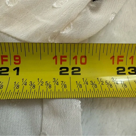 EUC Bohme Sheer Cream and Black Embroidered Long Sleeve Mock Neck Blouse - Picture 12 of 12